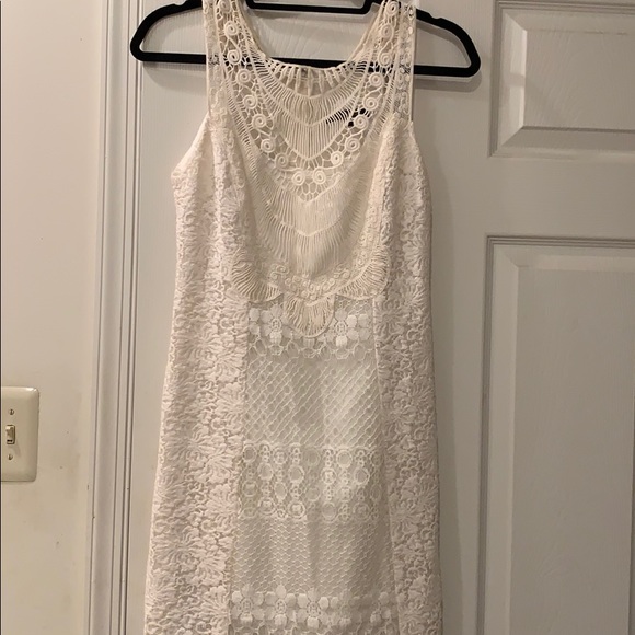 nanette lepore white lace dress